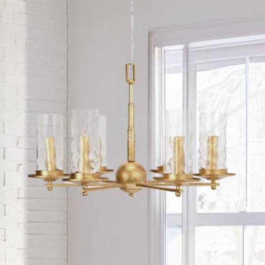 Hello Honey® Antiqued Gold 6-Light Chandelier